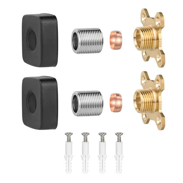 แผ่นก๊อกน้ำฝักบัวทรงสี่เหลี่ยมสีดำ