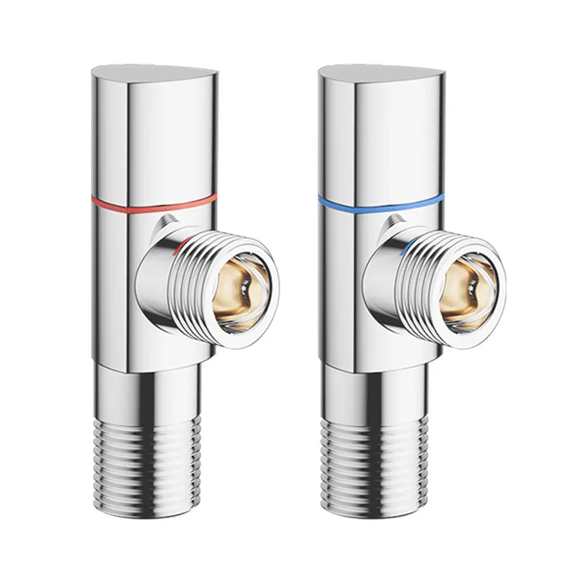 วาล์วมุมทองเหลืองชุบไฟฟ้า