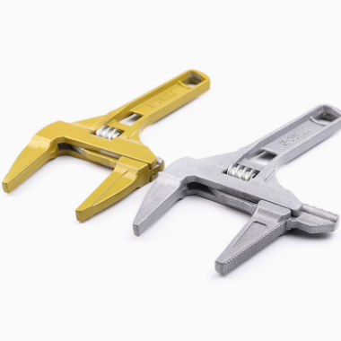 ประแจอะลูมิเนียมอัลลอยด์สำหรับงานหนักพร้อมขากรรไกรขนาดใหญ่และด้ามสั้น