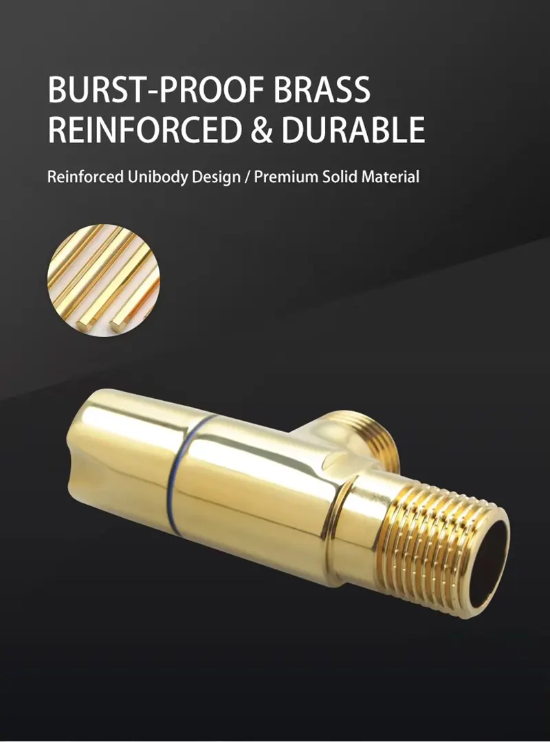 Golden Brass Angle Valve