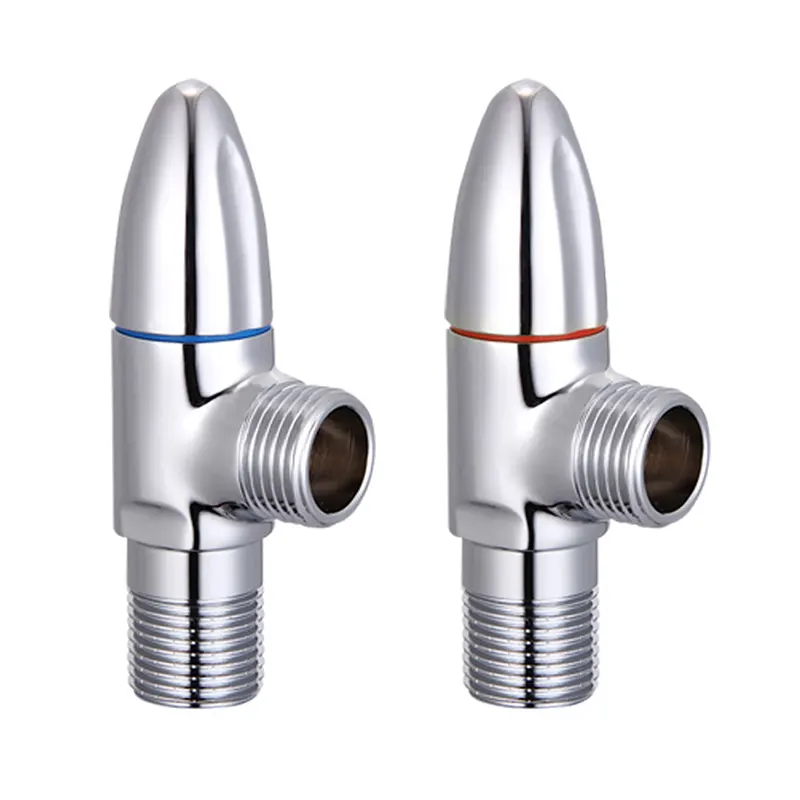 Red Blue Brass Angle Valve