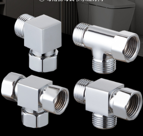 ทองเหลือง G1/2 ขั้วต่อ 3 ทาง, 1 ทางเข้า 2 ทางออกข้อต่อท่อเกลียวตัวเมีย