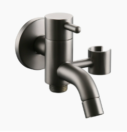 Faucet เดี่ยวทองเหลืองแข็ง, แตะอเนกประสงค์สำหรับเครื่องซักผ้าและอ่างล้างจานพร้อมวาล์วมุมปืนสเปรย์